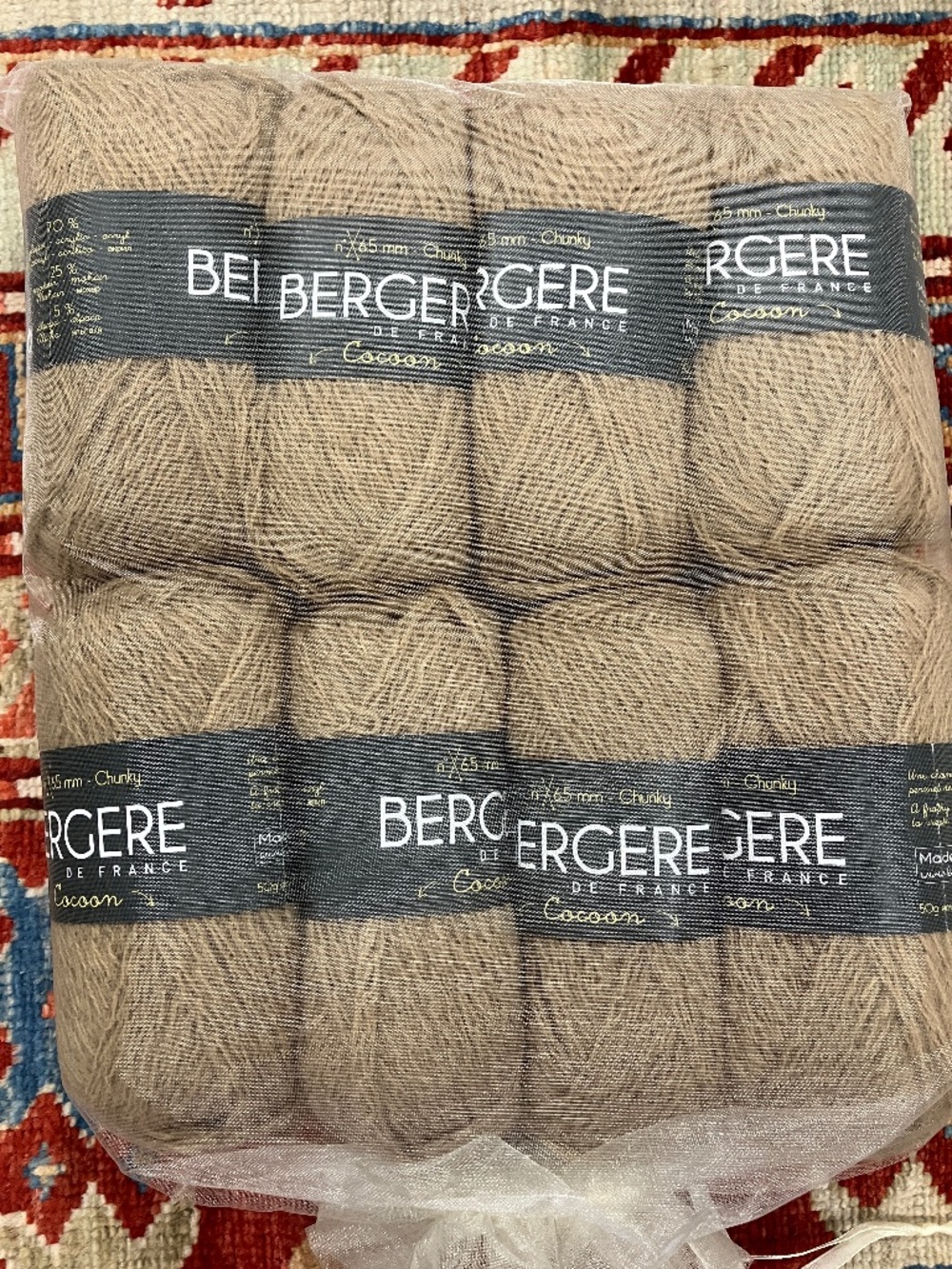 8 x New Bergere De France Cocooning Alpaca Mohair Yarn - Made in France - Biche